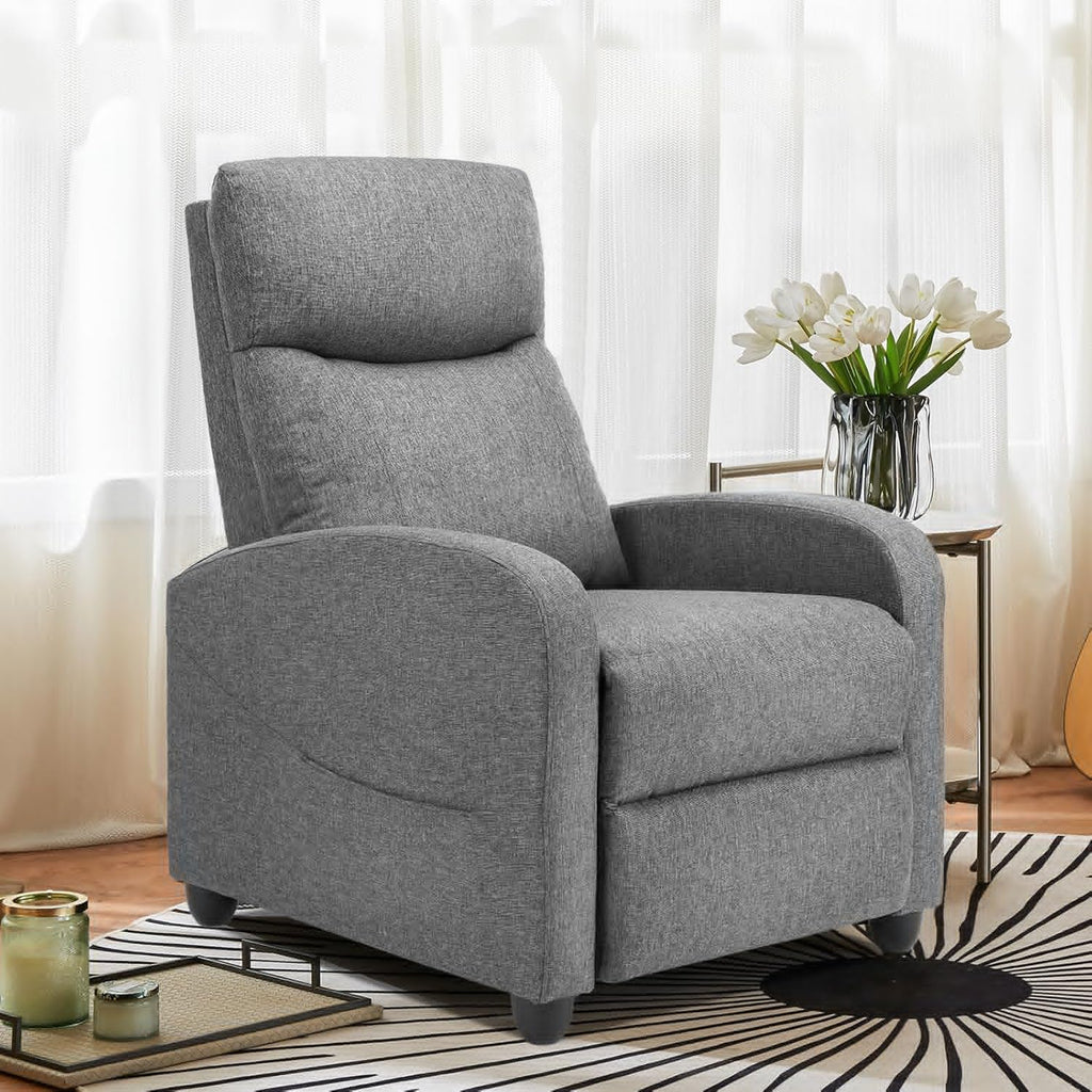Swivel high-back rocking chair with footrest padded glider baby chair with comfortable deep seat